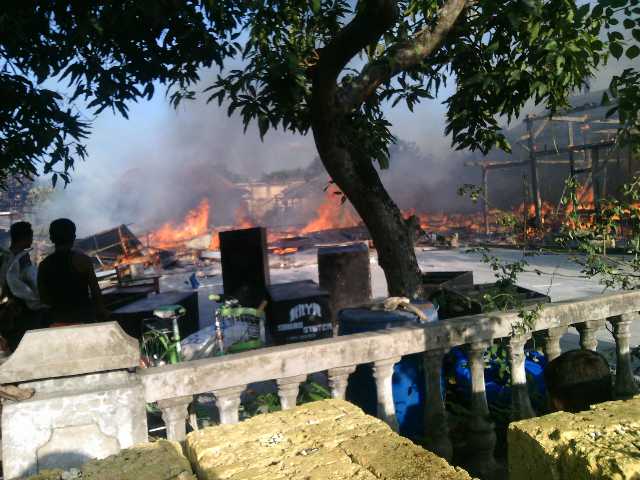 Kebakaran Desa Pejok Kecamatan Kepohbaru
