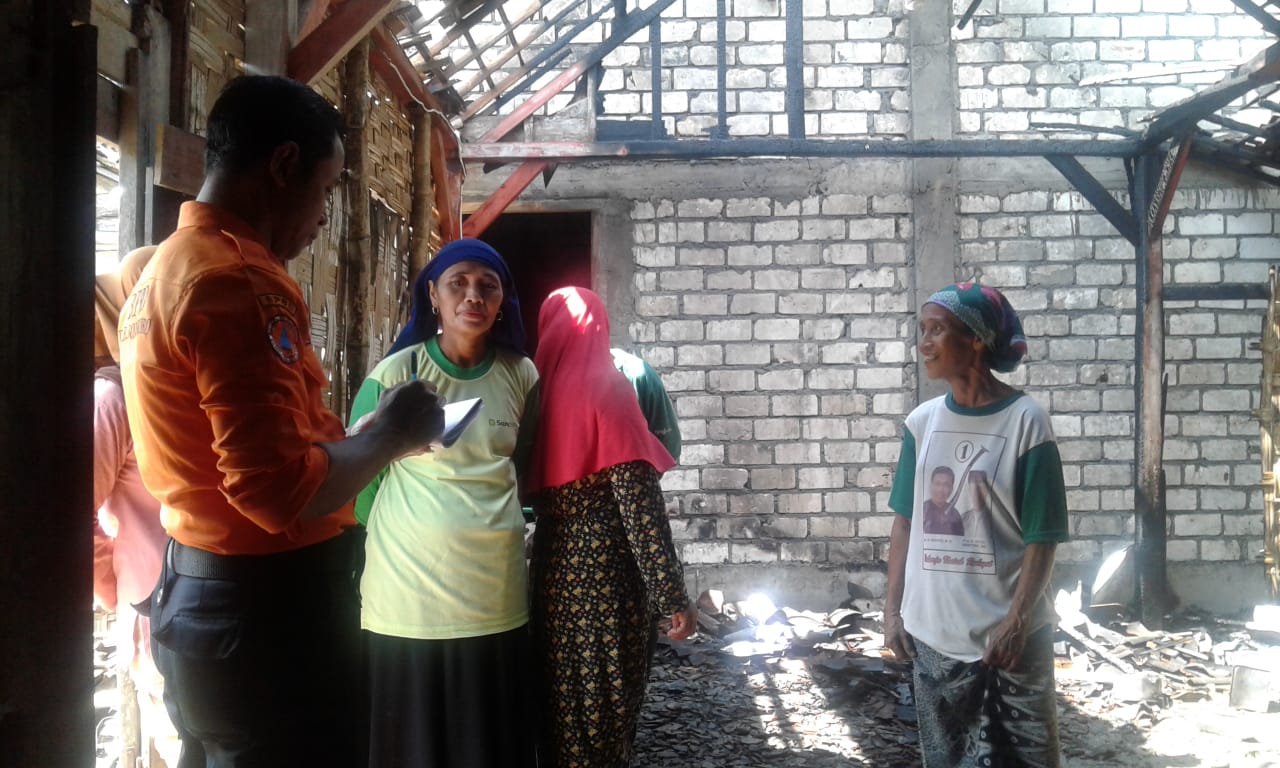 kebakaran Rumah di Ds. Pilanggede Kec. Balen