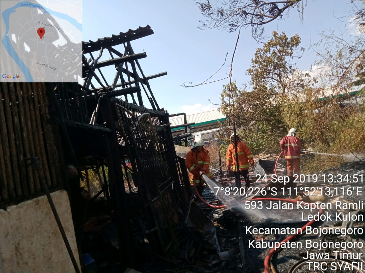 Kebakaran Rumah di Ds. Ledok Kulon Kec. Bojonegoro