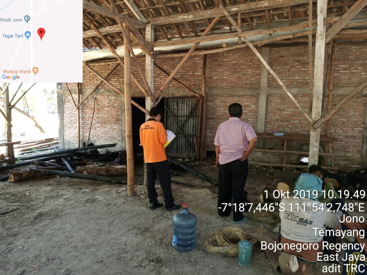 Kebakaran Gudang Tembakau di Ds. Jono Kec. Temayang