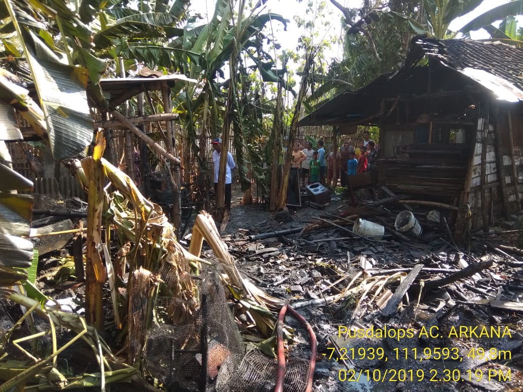 Kebakaran Kandang ternak di Ds. Mayangkawis Kec. Balen
