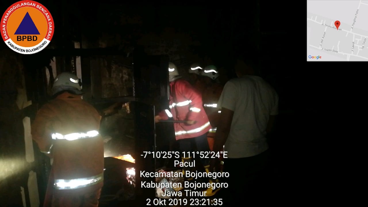 Kebakaran Rumah di Ds. Pacul Kec. Bojonegoro