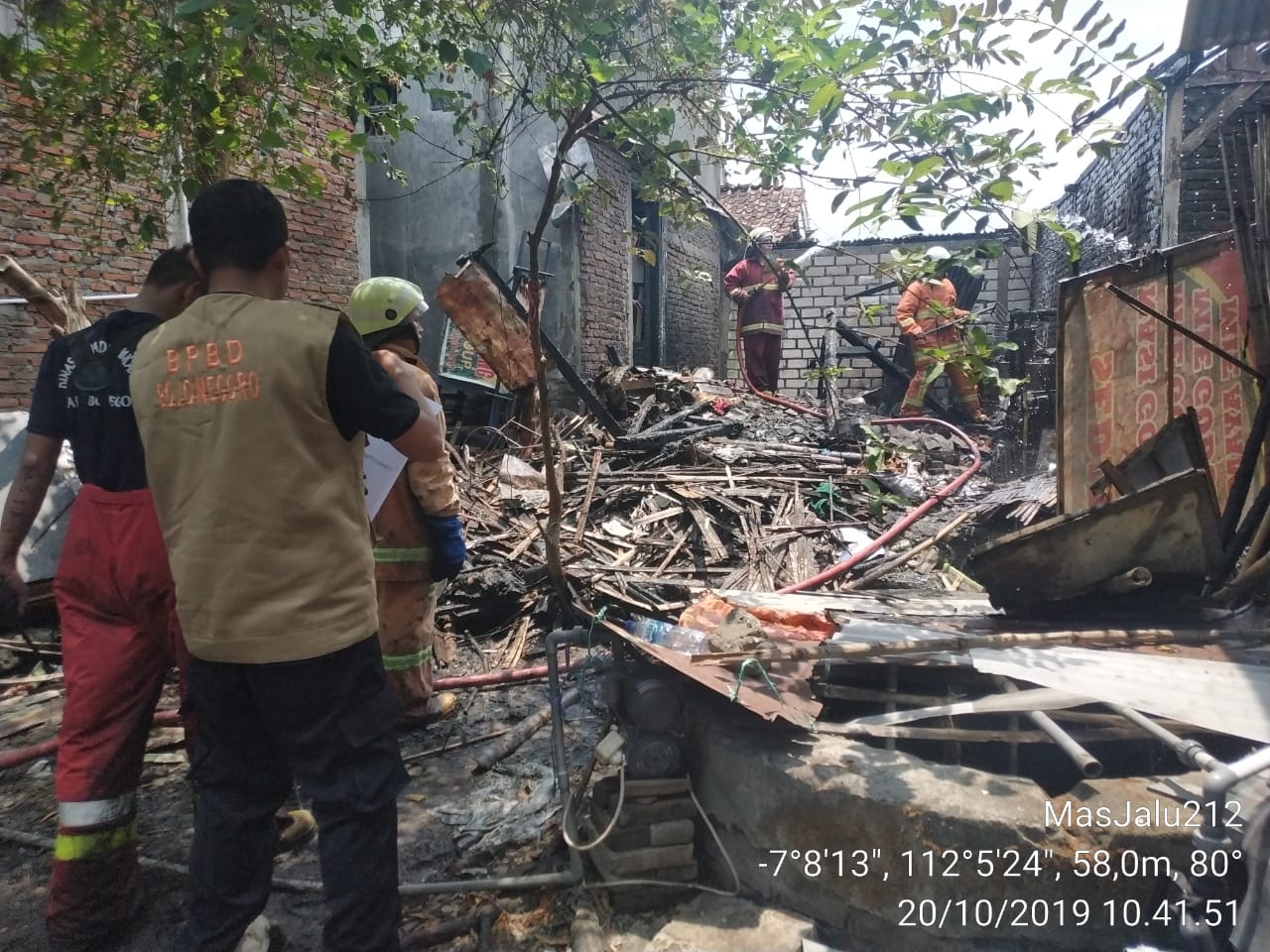 Kebakaran 3 Rumah di Ds. Sraturejo Kec. Baureno