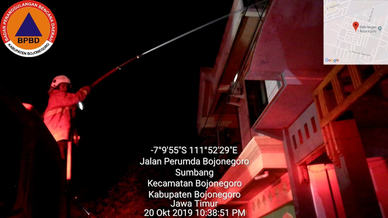 Kebakarn Rumah di Kelurahan Sumbang Kec. Bojonegoro