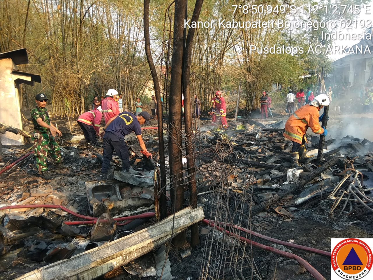 Kebakaran Rumah di Ds. Palembon Kec. Kanor