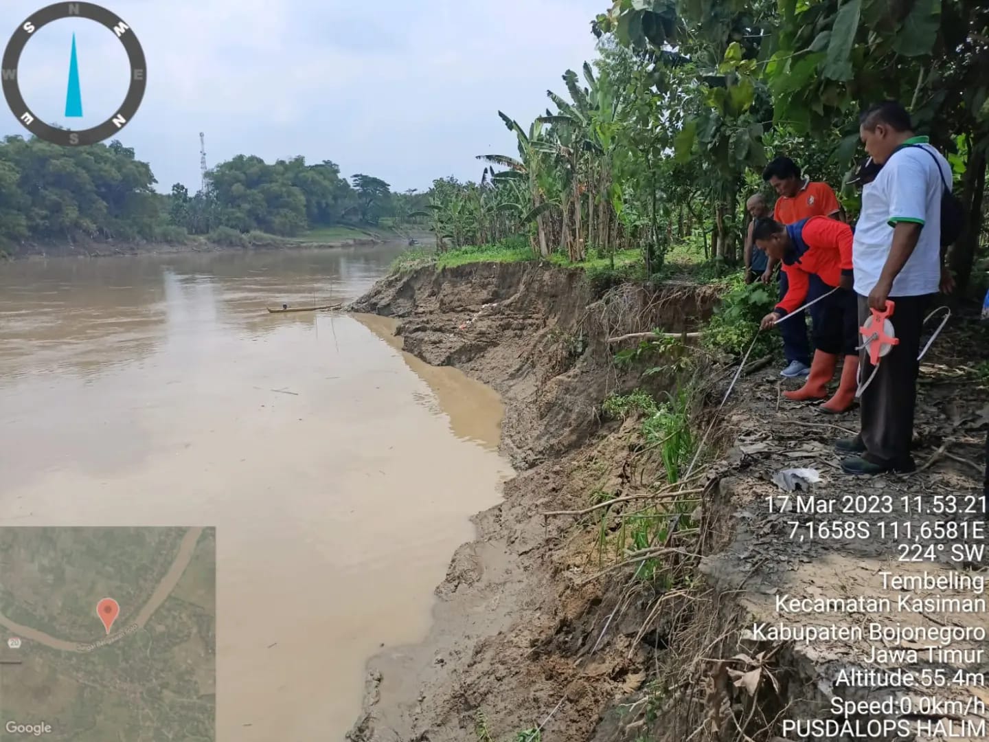 Assesment Tanah Longsor di Bantaran Bengawan Solo di Desa Tembeling Kecamatan Kasiman