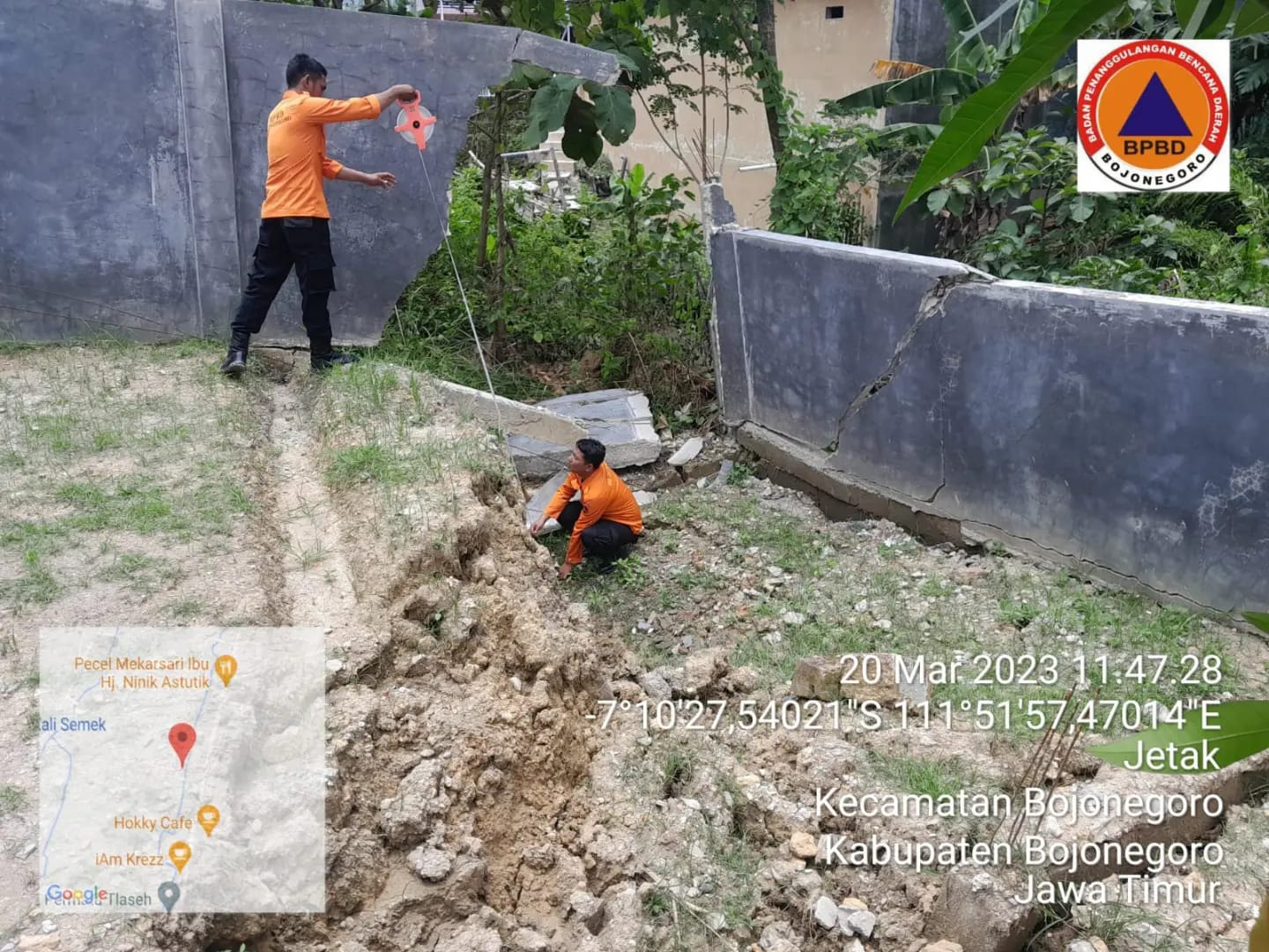 Assesment Tanah Longsor di Kelurahan Jetak Kecamatan Bojonegoro