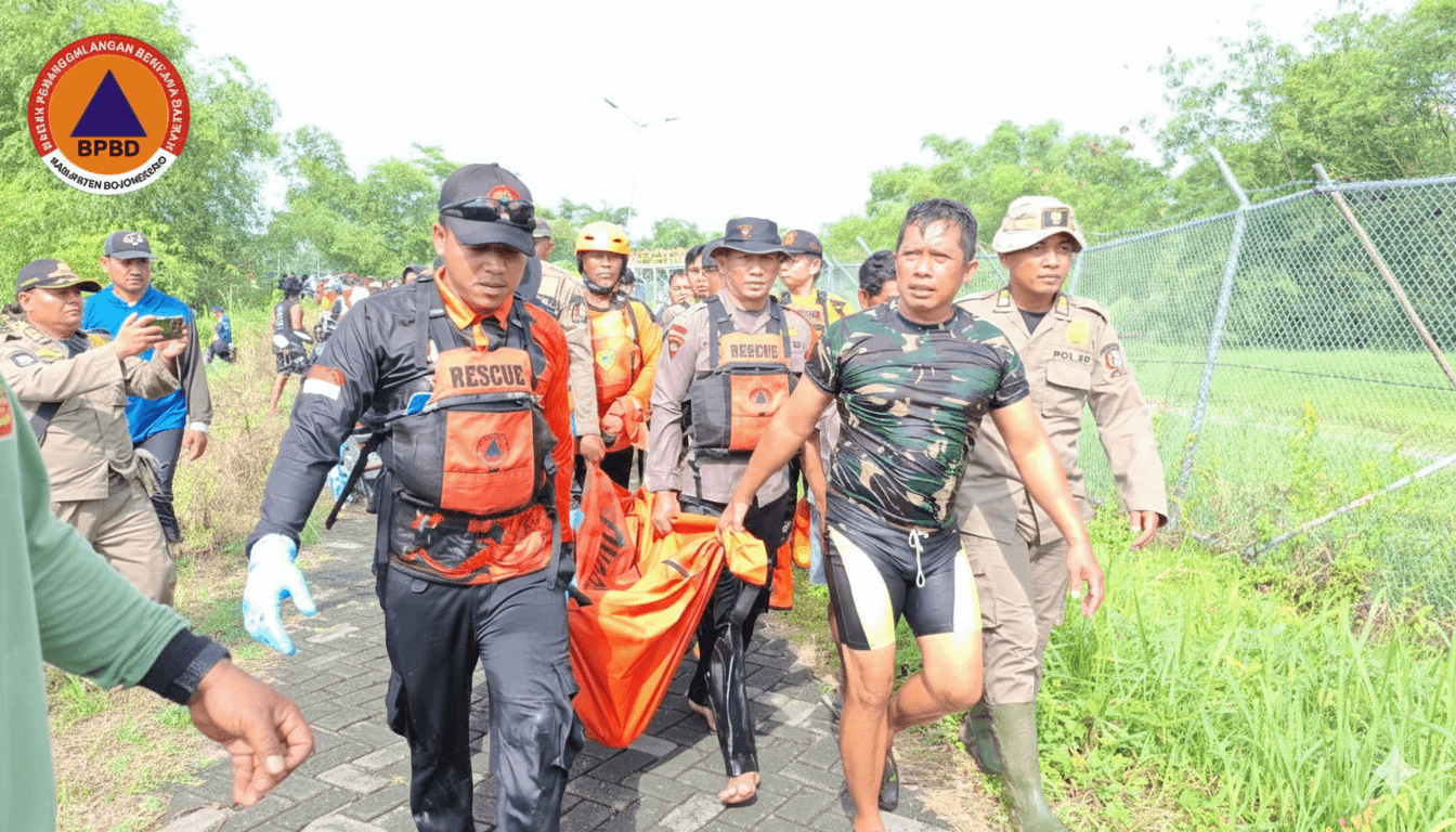 Pencarian Korban Tenggelam di Embung Desa Gayam