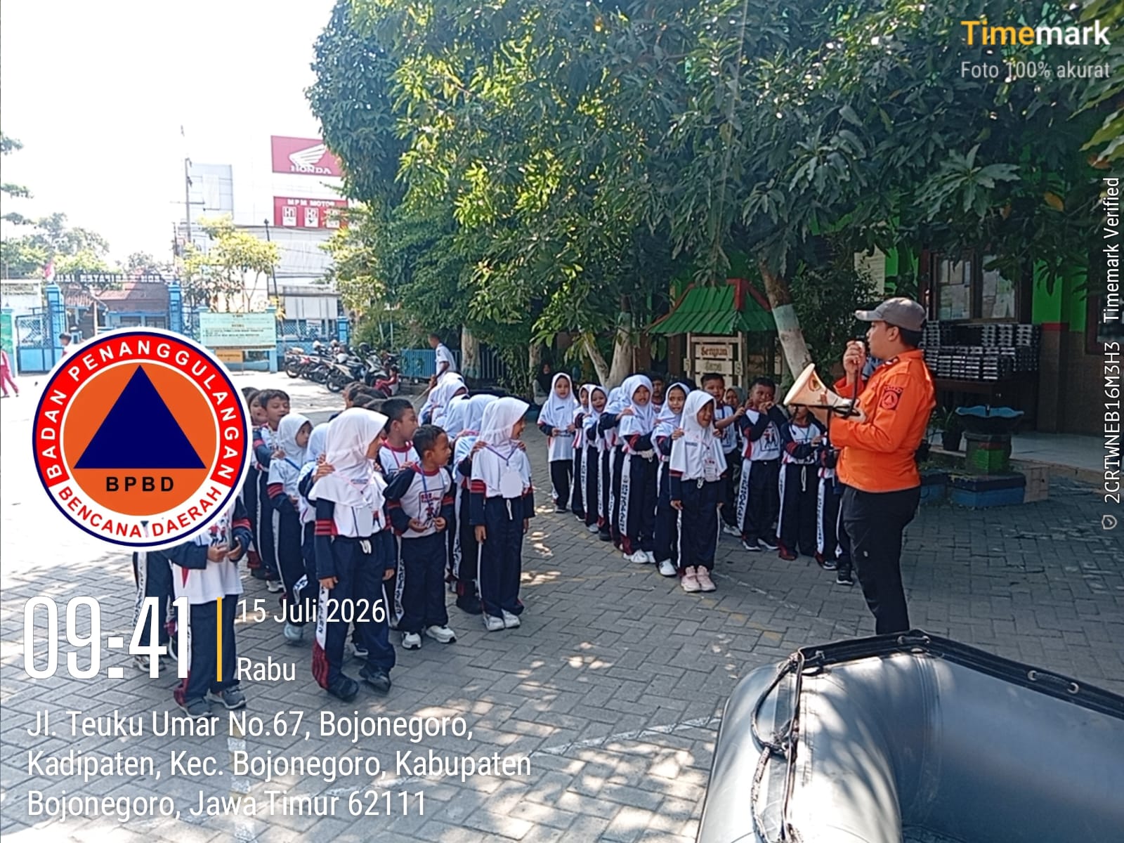 Lagi, BPBD Kenalkan Bencana Bagi Anak Didik Baru