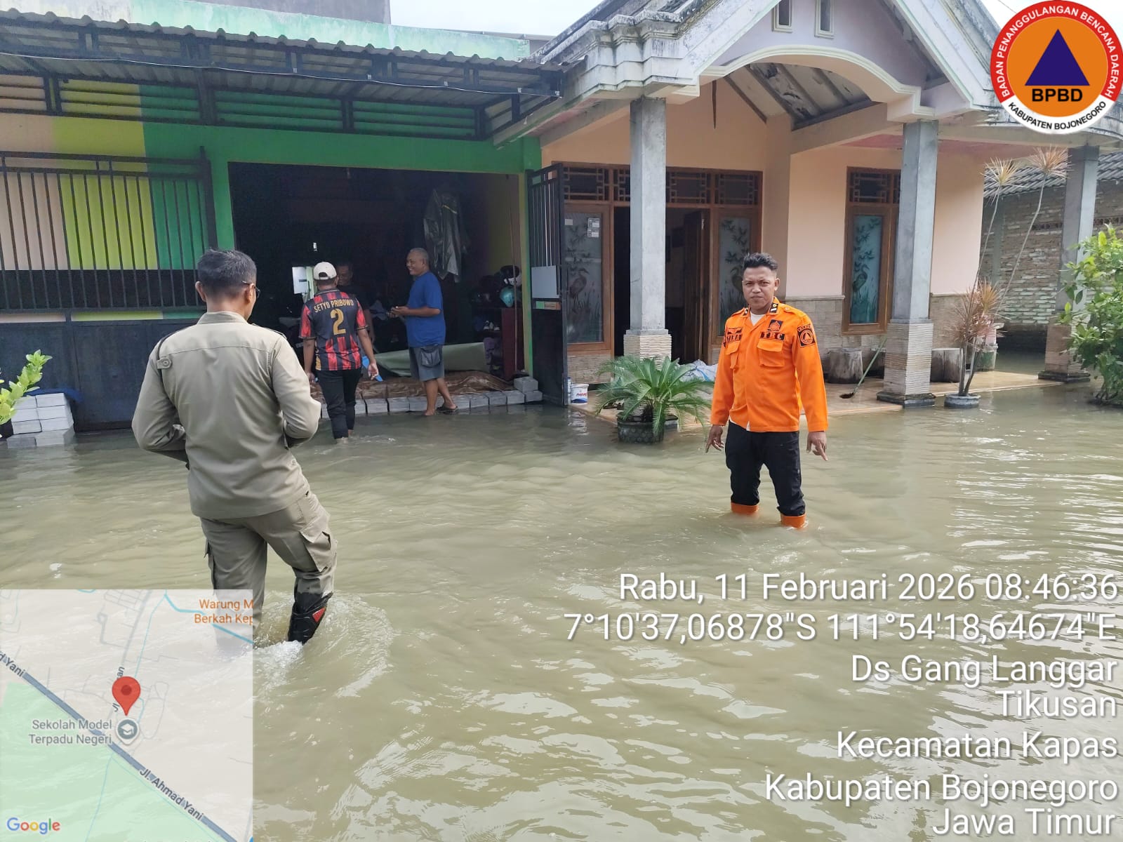 Plt Kalaksa BPBD Tinjau Banjir