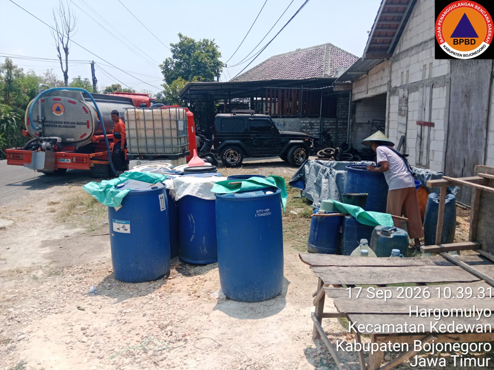 Distribusi Air di Ds Kasiman Kec Kasiman 17 Sep 26